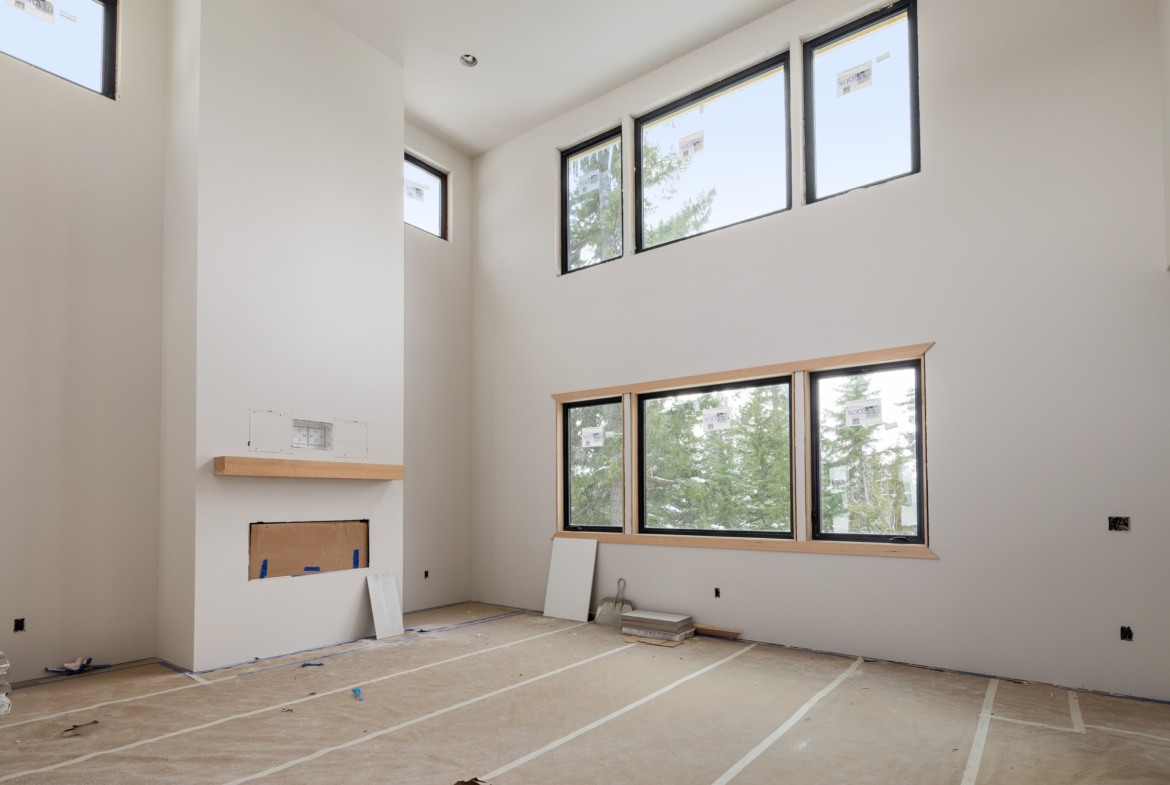 Great room of home nearing completion - by Trailside Homes in Skyline Ridge in Cle Elum, WA