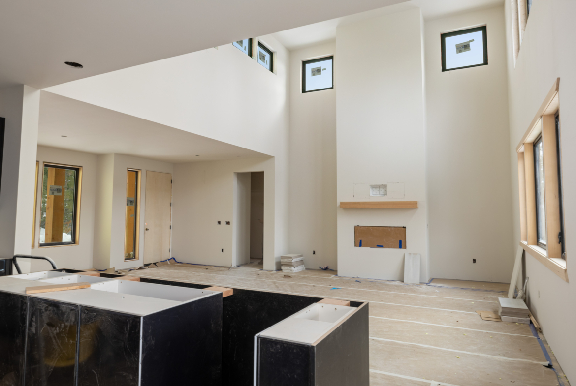 Great room of home nearing completion - by Trailside Homes in Skyline Ridge in Cle Elum, WA