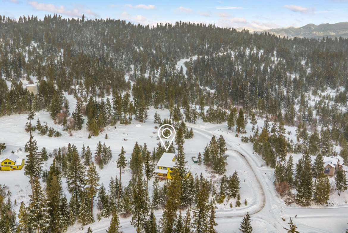 Aerial of home nearing completion - by Trailside Homes in Skyline Ridge in Cle Elum, WA