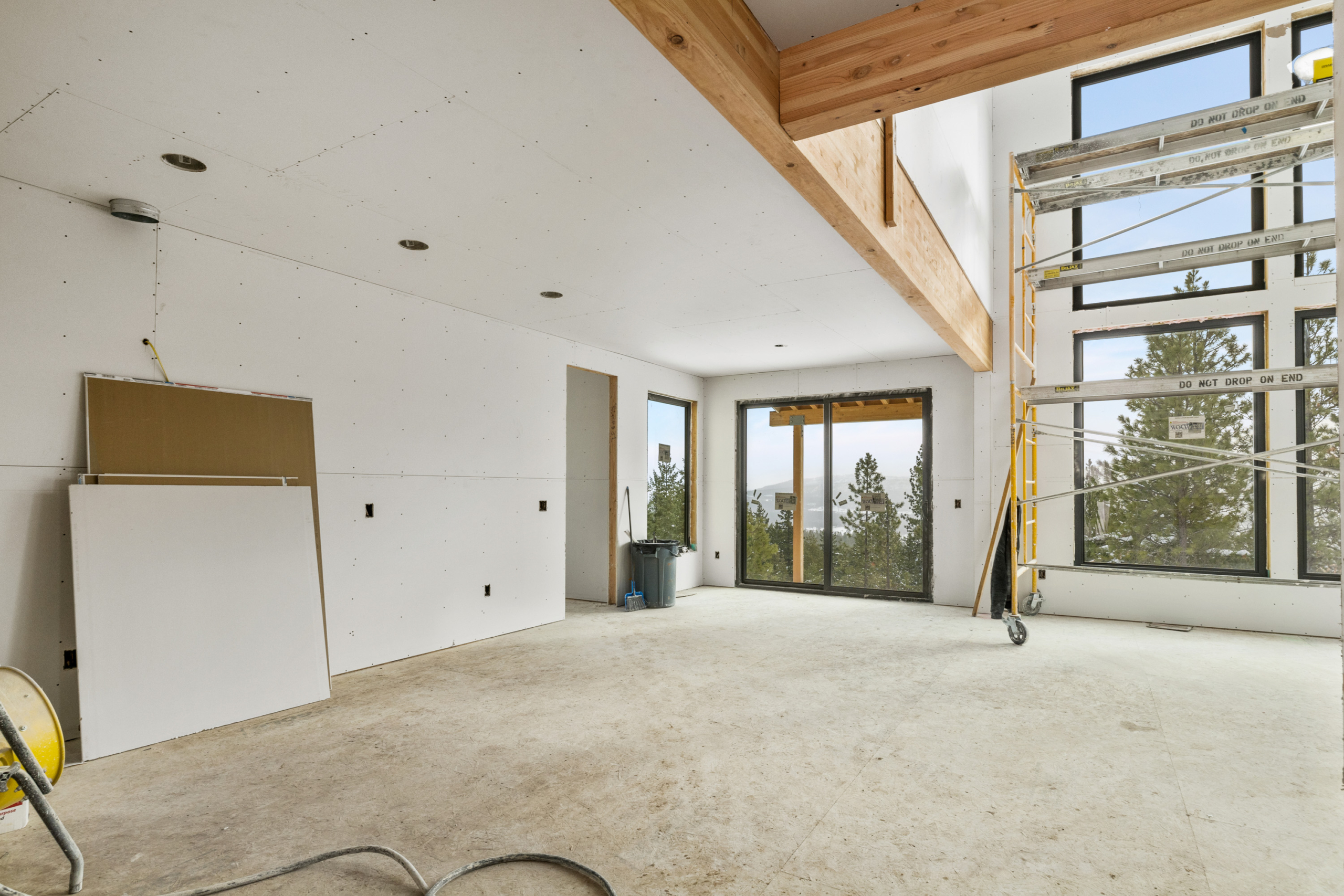 Great room progress - home by Trailside Homes in Skyline Ridge in Cle Elum, WA