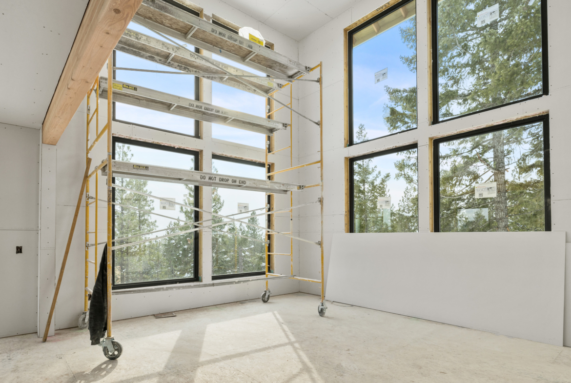Great room progress - home by Trailside Homes in Skyline Ridge in Cle Elum, WA