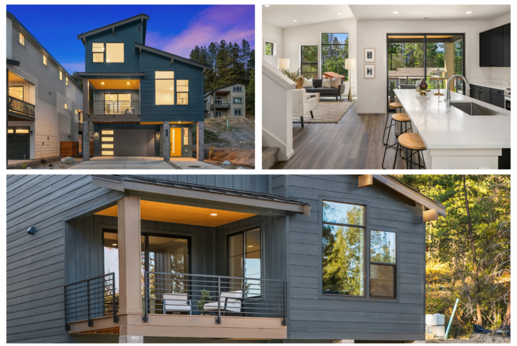 Lot 3 The McClellan by Trailside Homes exterior and living room in Cle Elum