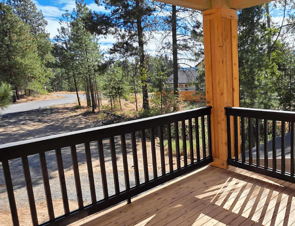 Ederra Homesite 21 The Thorp covered deck in progress