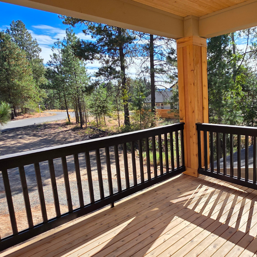 Ederra Homesite 21 The Thorp covered deck in progress