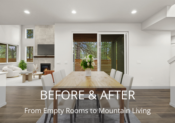 Ederra 19 Tronsen in Cle Elum in Ederra by Trailside Homes before and after main photo. From empty rooms to mountain living