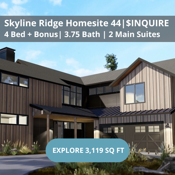 The Stampede exterior rendering of the floorplan in Cle Elum, WA by Trailside Homes in the community of Skyline Ridge