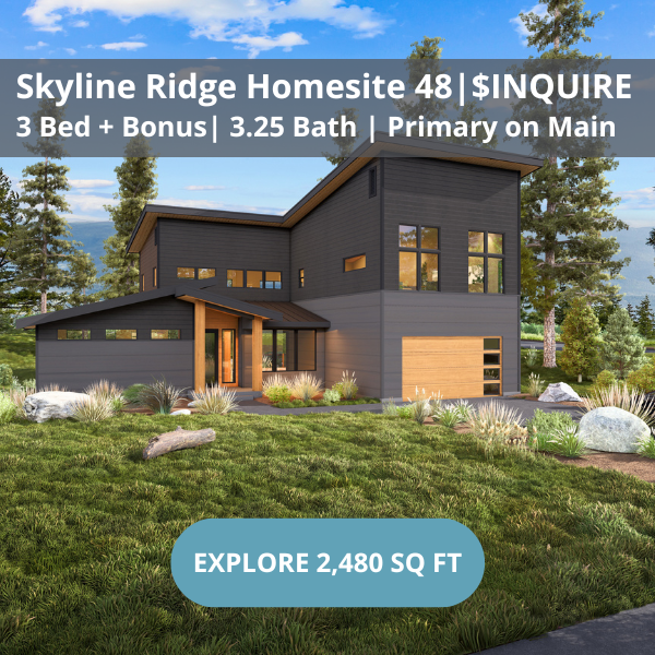 The Navigator exterior rendering of the floorplan by Trailside Homes in Skyline Ridge in Cle Elum, WA