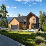 Contemporary rendering of The Gateway Exterior Floorplan from Trailside Homes in Skyline Ridge located in the mountains of Cle Elum near town