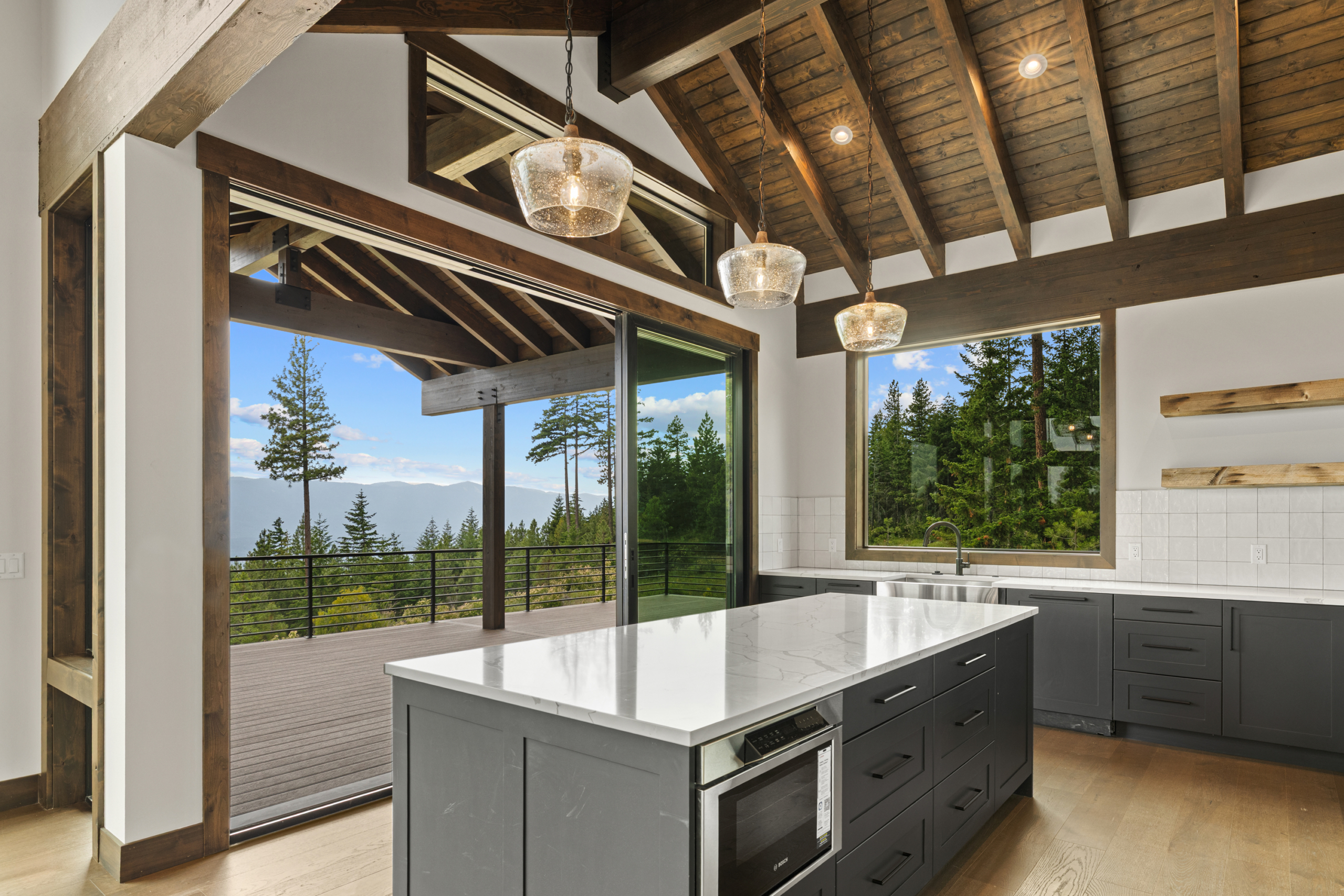 Skyline Ridge kitchen with views